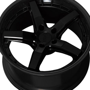 XXR 569 18X10 5-100 73.1 Hub +35 Offset Flat Black / Gloss Black Lip Wheel Rim