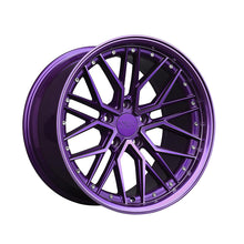 XXR 571 18X8.5 5-112 73.1 Hub +35 Offset Diamond Cut Purple Wheel Rim